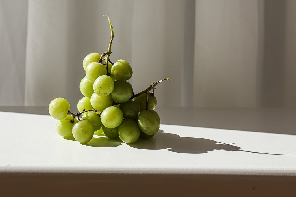 image partage grappe de raisin blanc