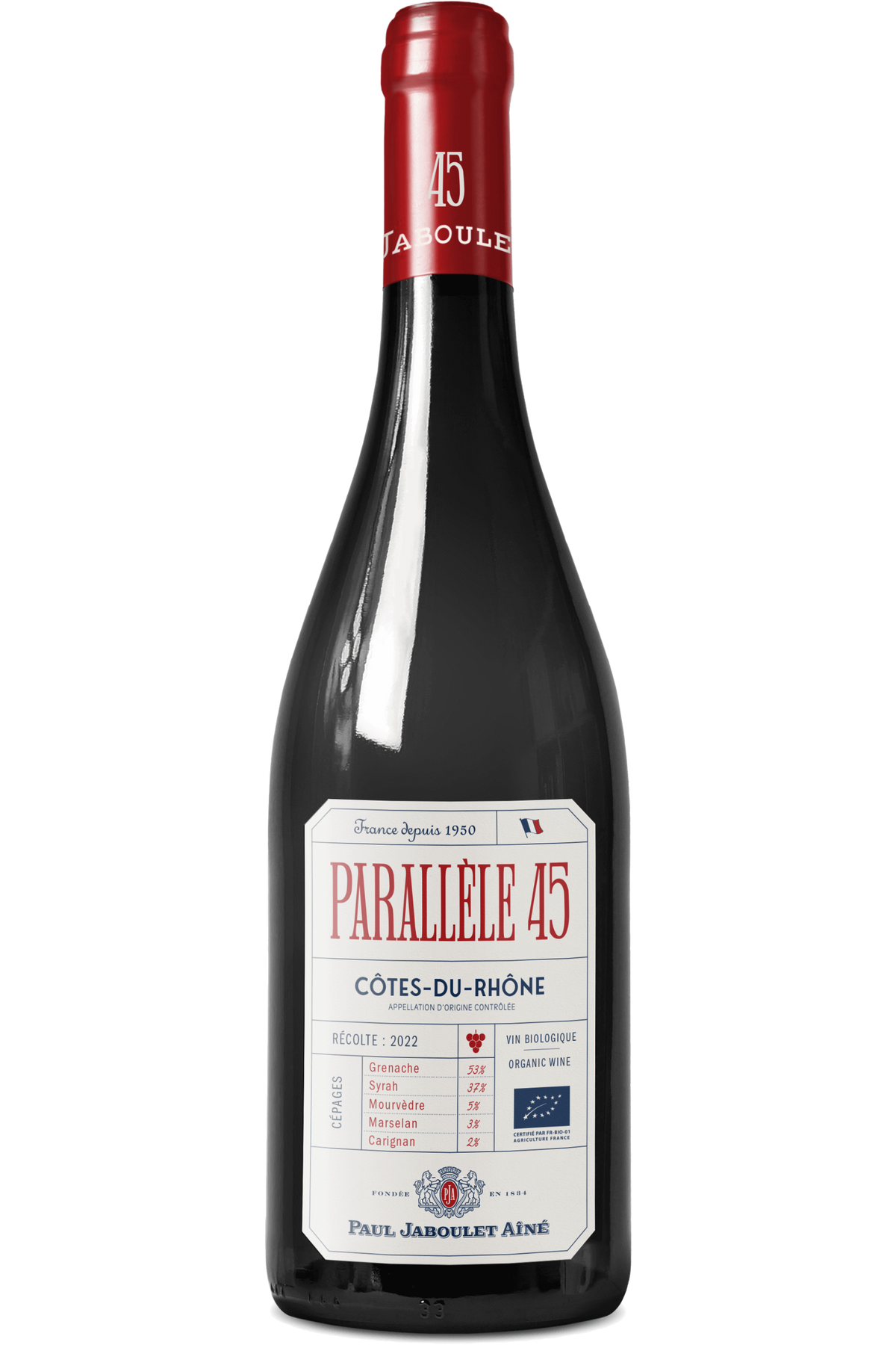 Domaines Paul Jaboulet Aîné - Parallèle 45 rouge 2024 - Côtes-du-Rhône